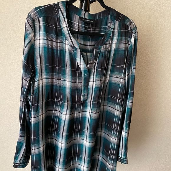 Lane Bryant, Plaid Oversized Long Sleeve Button Down, Size 22/24 - Picture 1 of 8